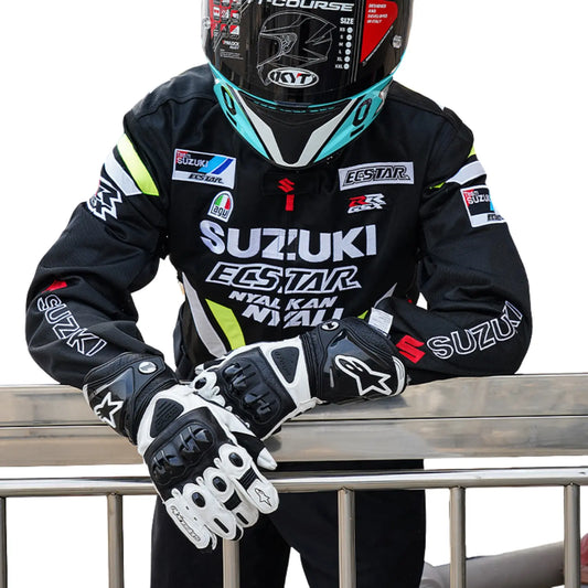 Blouson Moto Été | Suzuki Racing Team Noir - LE PRATIQUE DU MOTARD