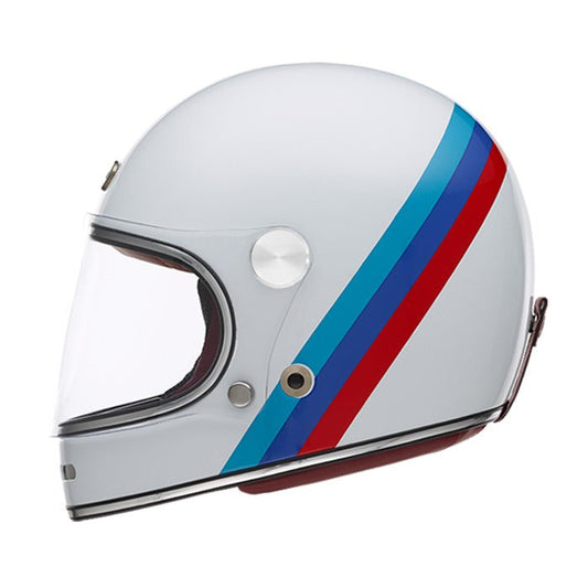 Casque Intégral Duke II Nation Blanc/Bleu/Rouge — EXKLUSIV - LE PRATIQUE DU MOTARD