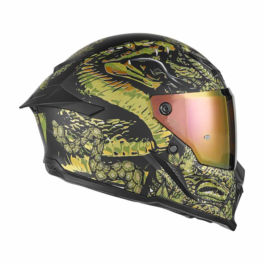Casque Intégral Goliath Mythology Noir Mat/Or — EXKLUSIV - LE PRATIQUE DU MOTARD