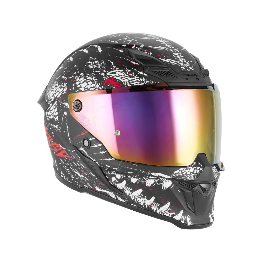 Casque Intégral Goliath Raptor Noir Mat/Rouge — EXKLUSIV - LE PRATIQUE DU MOTARD