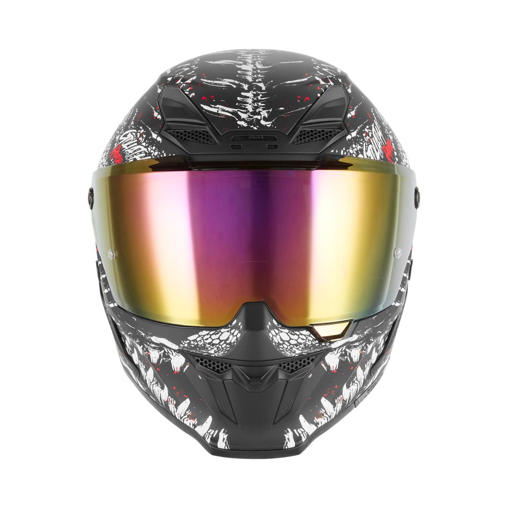 Casque Intégral Goliath Raptor Noir Mat/Rouge — EXKLUSIV - LE PRATIQUE DU MOTARD