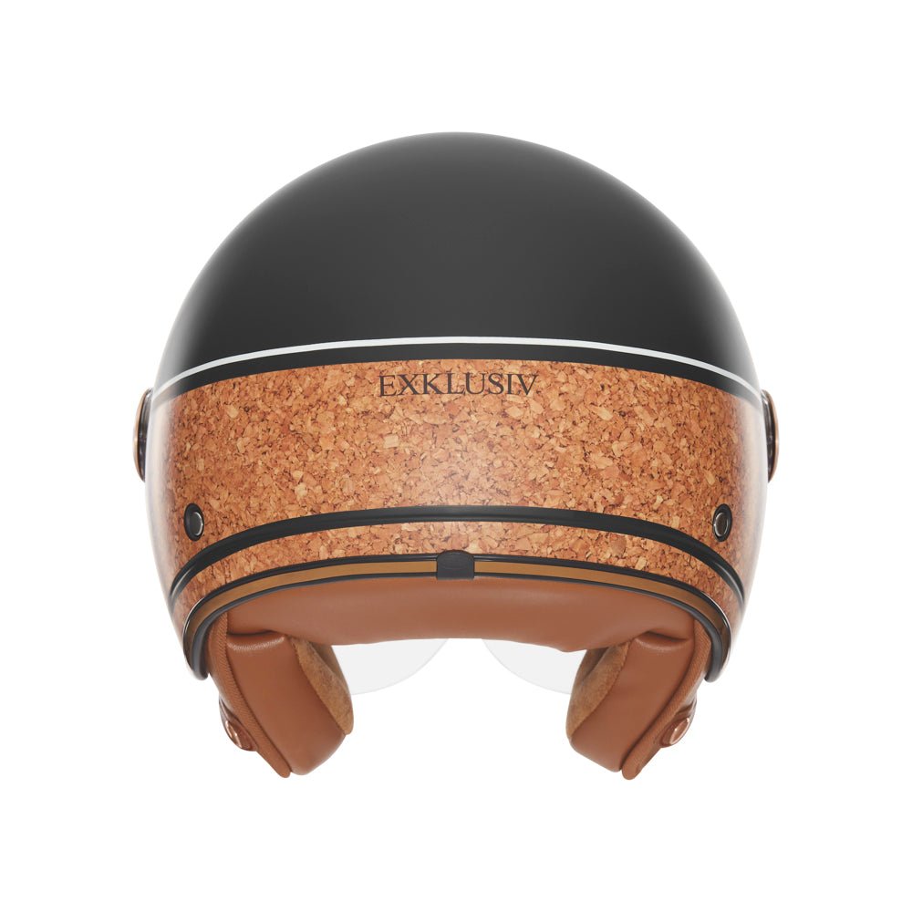 Casque Jet Smart II Deck Noir Mat/Liège — EXKLUSIV - LE PRATIQUE DU MOTARD