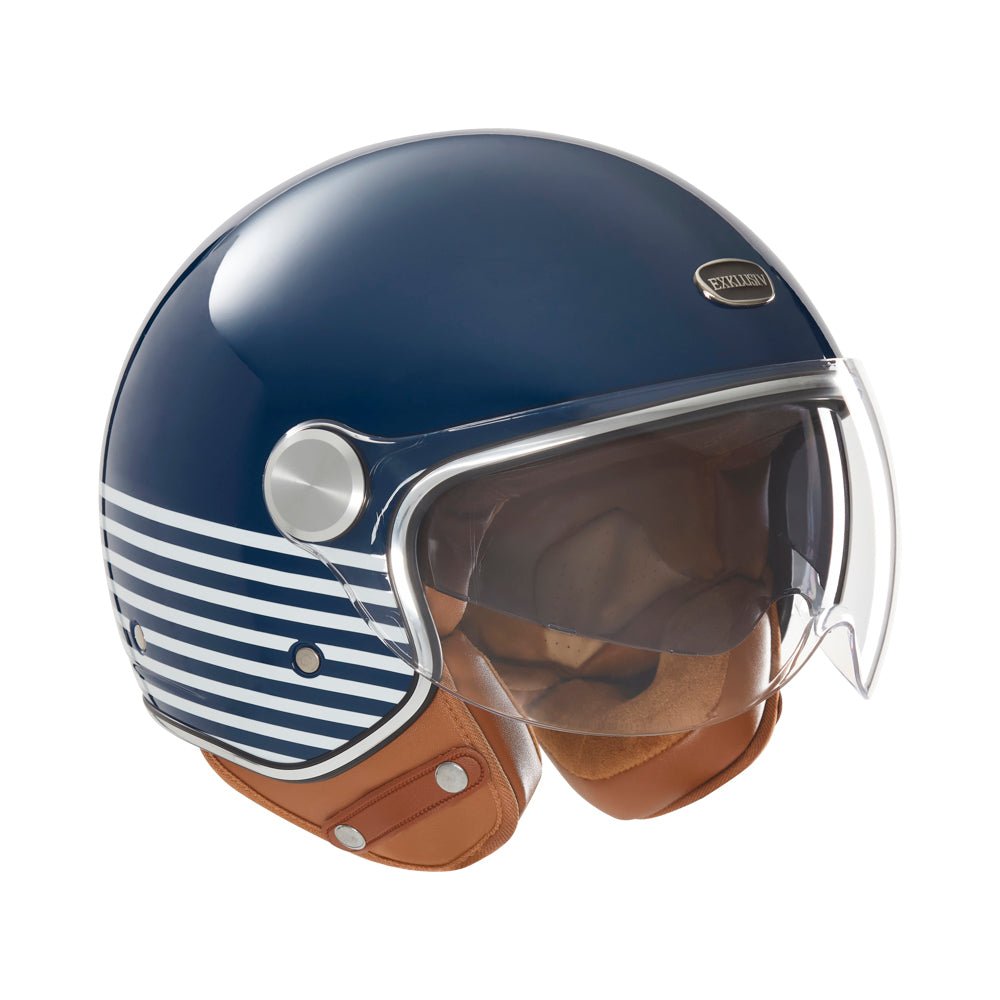 Casque Jet Smart II Marina Bleu/Blanc — EXKLUSIV - LE PRATIQUE DU MOTARD