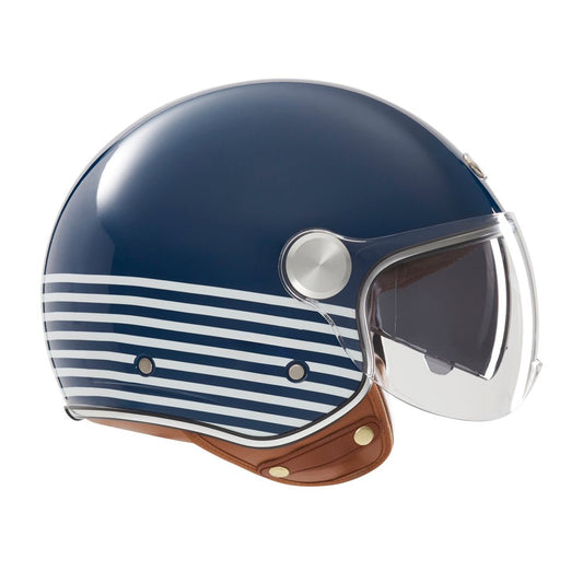 Casque Jet Smart II Marina Bleu/Blanc — EXKLUSIV - LE PRATIQUE DU MOTARD