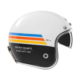 Casque Jet Volt Liner Blanc/Bleu/Orange/Jaune — EXKLUSIV - LE PRATIQUE DU MOTARD