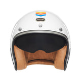 Casque Jet Volt Liner Blanc/Bleu/Orange/Jaune — EXKLUSIV - LE PRATIQUE DU MOTARD