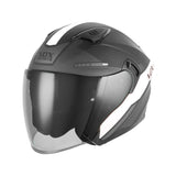Casque Moto Jet N130 Ekto Noir Mat Blanc | NOX - LE PRATIQUE DU MOTARD