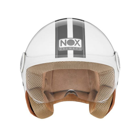Casque Moto Jet N210 EVO Blanc Titanium | NOX - LE PRATIQUE DU MOTARD