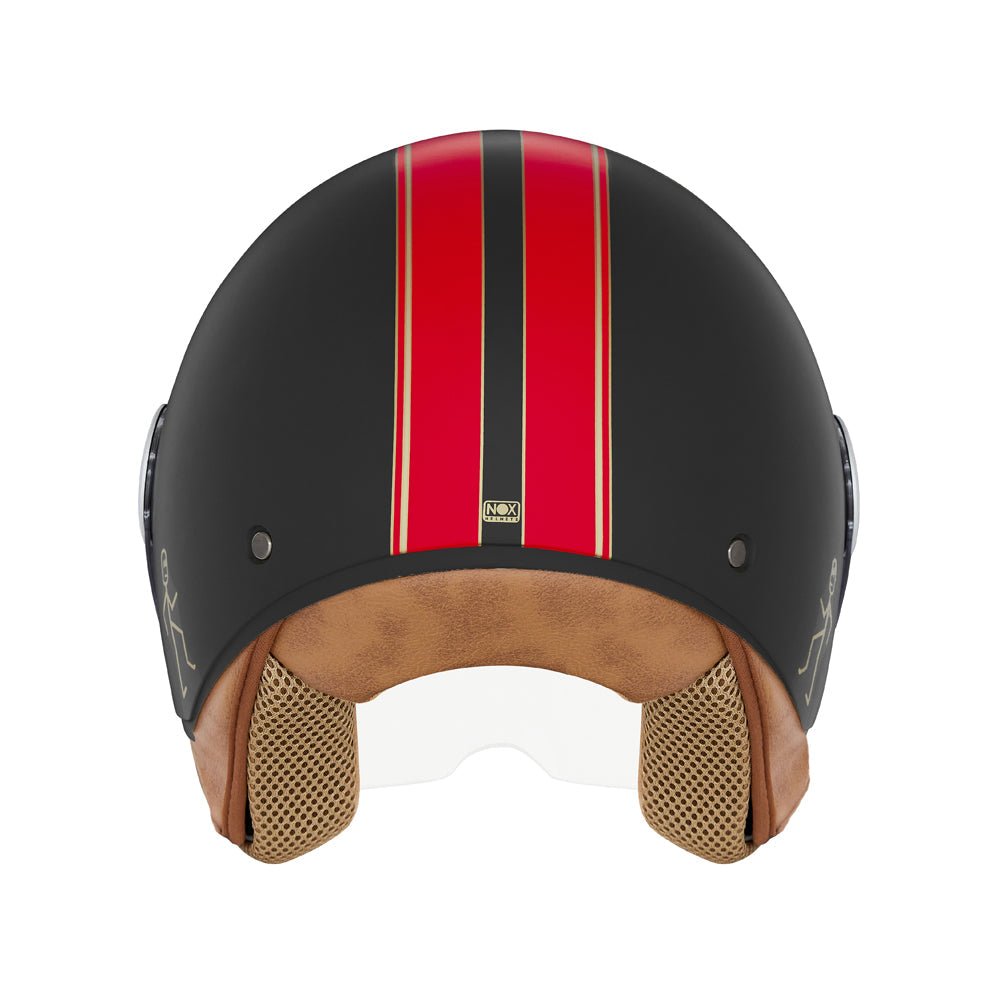 Casque Moto Jet N210 EVO Noir Mat Rouge | NOX - LE PRATIQUE DU MOTARD