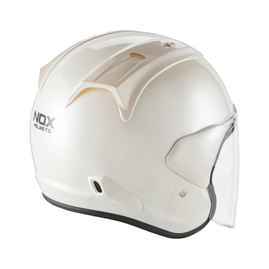 Casque Moto Jet N220S Blanc Perle | NOX - LE PRATIQUE DU MOTARD