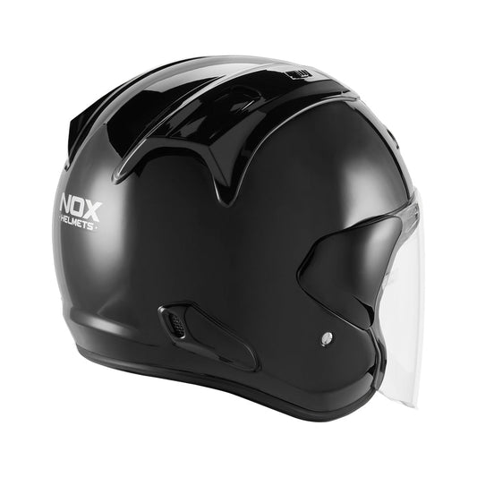 Casque Moto Jet N 220S Noir Brillant | NOX - LE PRATIQUE DU MOTARD
