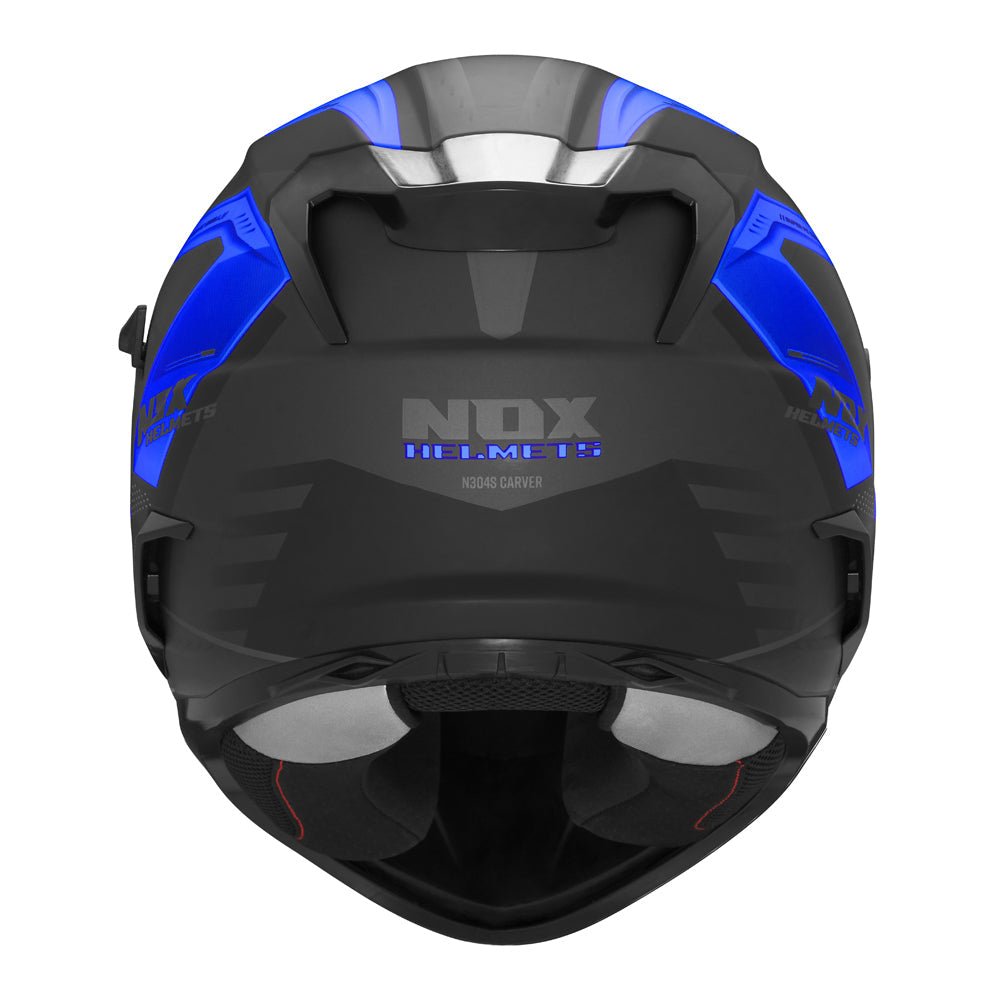 Casque Moto Intégral N304S Carver Noir Mat Bleu | NOX - LE PRATIQUE DU MOTARD
