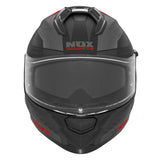 Casque Moto Intégral N304S Carver Noir Mat Rouge | NOX - LE PRATIQUE DU MOTARD