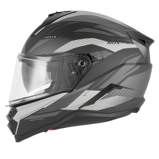 Casque Moto Intégral N304 - S Revo Noir Mat Argent | NOX - LE PRATIQUE DU MOTARD