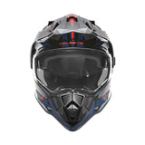 Casque Moto Cross N312 Track Bleu Rouge | NOX - LE PRATIQUE DU MOTARD