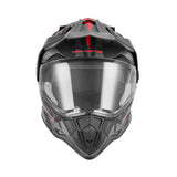 Casque Moto Cross N312 Track Noir Mat Rouge | NOX - LE PRATIQUE DU MOTARD