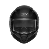 Face du casque intégral homologué ECE 22-06 NOX N402 noir brillant, visière transparente