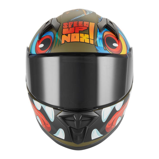 Casque Moto Intégral Enfant N731 Scrappy Kaki Mat | NOX - LE PRATIQUE DU MOTARD