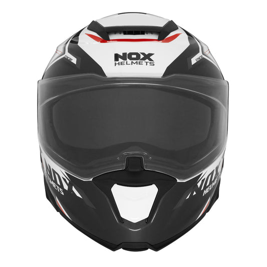 Casque Moto Modulable N967 Synchro Blanc Rouge | NOX - LE PRATIQUE DU MOTARD
