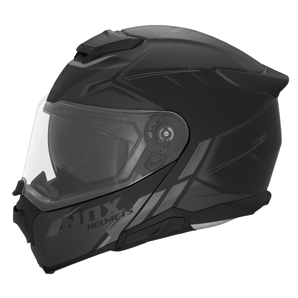 Casque Moto Modulable N967 Synchro Noir Mat Titanium | NOX - LE PRATIQUE DU MOTARD