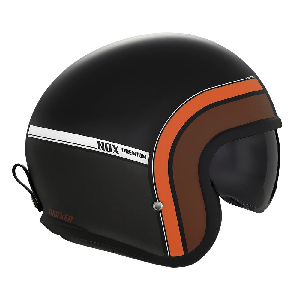 Casque Moto Jet Next Traker Noir Mat Rouille | NOX - LE PRATIQUE DU MOTARD