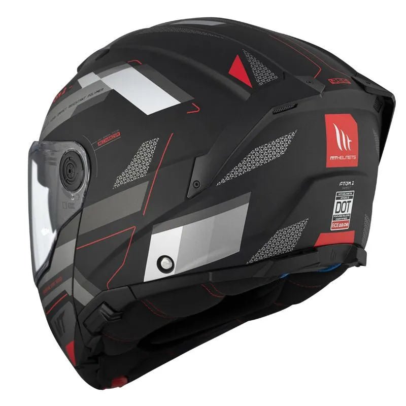 Casque modulable ATOM SV2 BAST D5 -NOIR/GRIS MAT (ECE 22.06) - LE PRATIQUE DU MOTARD