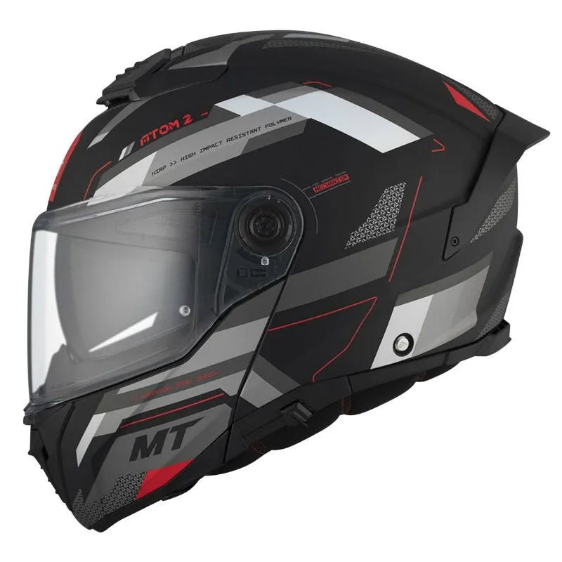 Casque modulable ATOM SV2 BAST D5 -NOIR/GRIS MAT (ECE 22.06) - LE PRATIQUE DU MOTARD