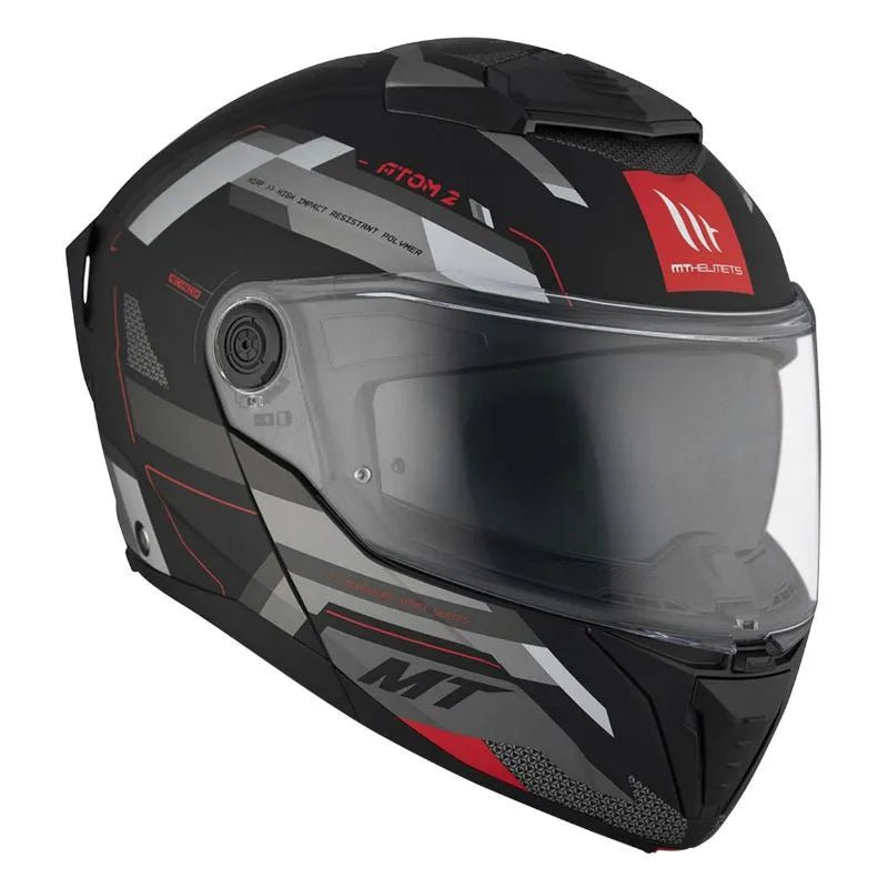 Casque modulable ATOM SV2 BAST D5 -NOIR/GRIS MAT (ECE 22.06) - LE PRATIQUE DU MOTARD