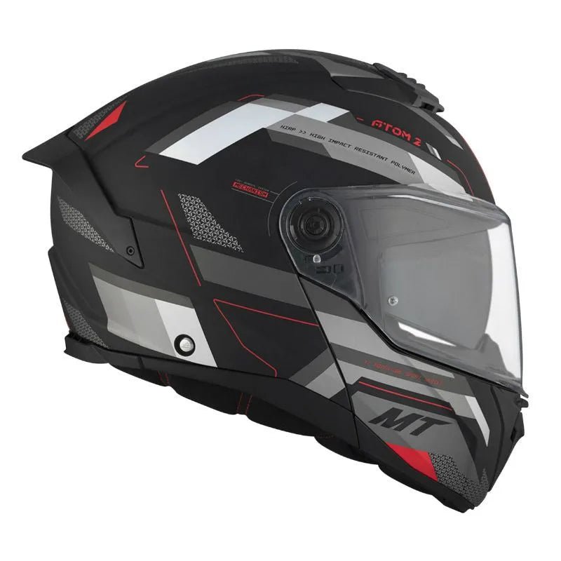 Casque modulable ATOM SV2 BAST D5 -NOIR/GRIS MAT (ECE 22.06) - LE PRATIQUE DU MOTARD