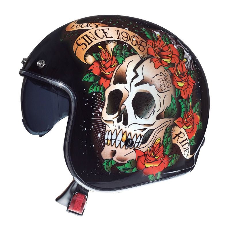 Casque moto Jet - MT SKULL &ROSES - LE PRATIQUE DU MOTARD