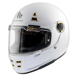 Casque moto vintage | MT JARAMA BLANC NACRE - LE PRATIQUE DU MOTARD