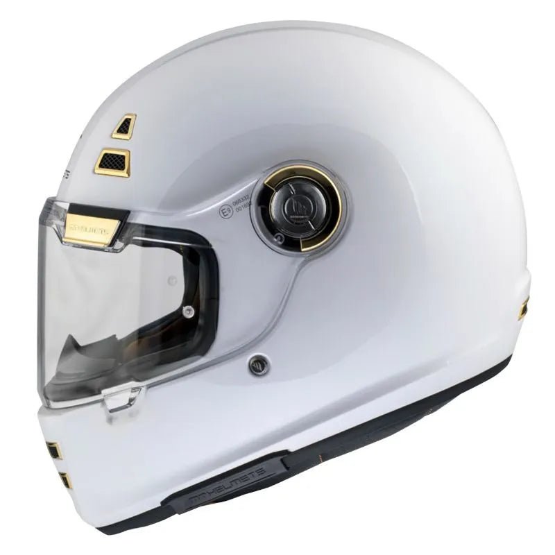 Casque moto vintage | MT JARAMA BLANC NACRE - LE PRATIQUE DU MOTARD