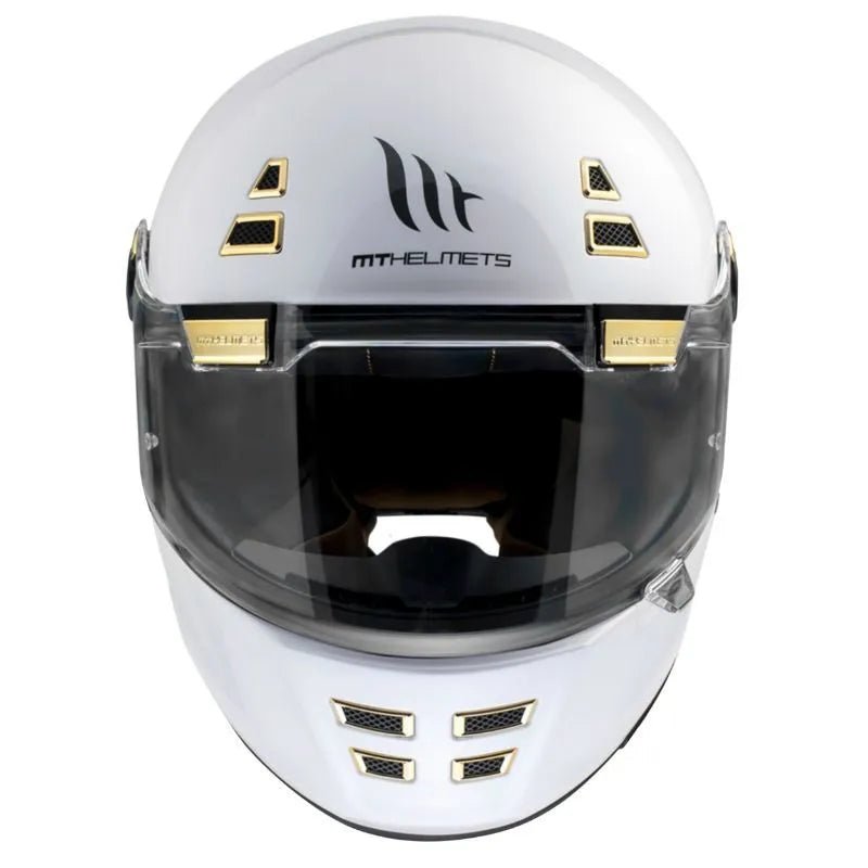 Casque moto vintage | MT JARAMA BLANC NACRE - LE PRATIQUE DU MOTARD