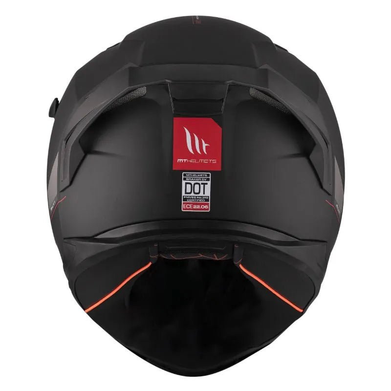 Casque moto integral | MT BRAKER SV A12 | Noir MAT - LE PRATIQUE DU MOTARD