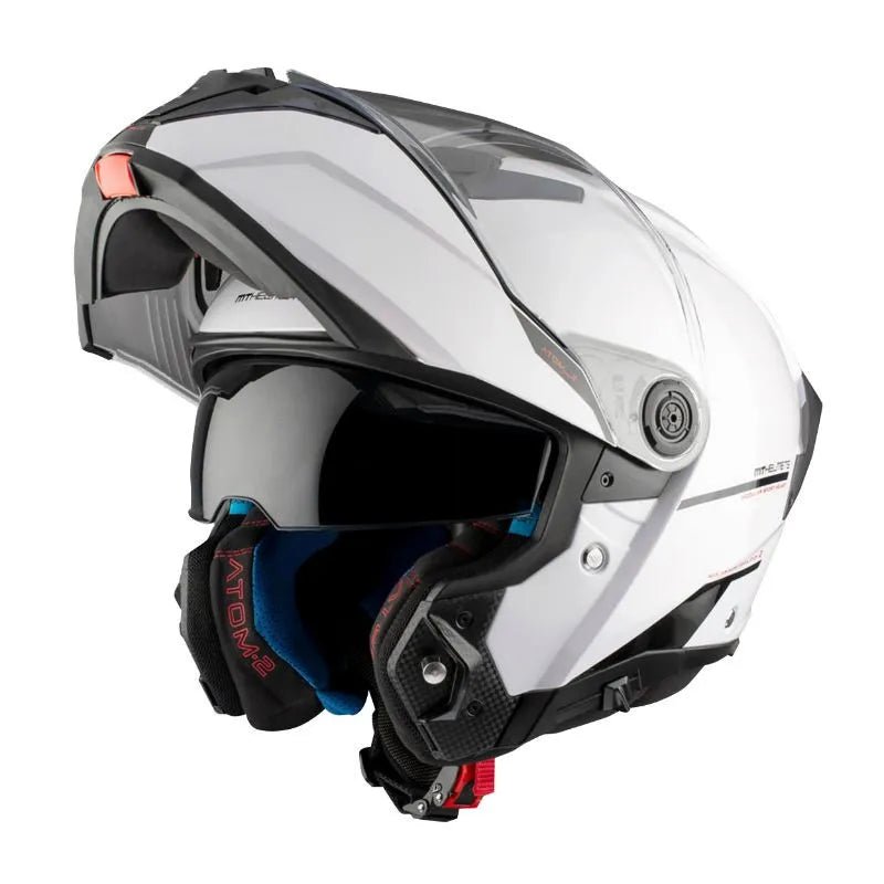 Casque modulable moto ATOM 2 SV Bast - BLANC BRILLANT - LE PRATIQUE DU MOTARD