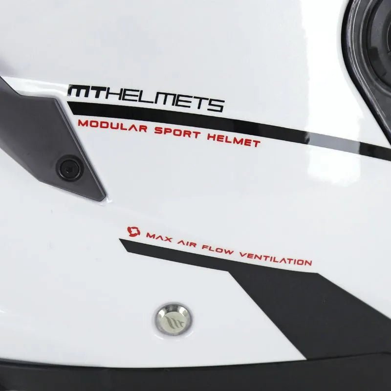 Casque modulable moto ATOM 2 SV Bast - BLANC BRILLANT - LE PRATIQUE DU MOTARD