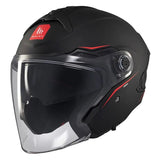 Casque jet avec visière solaire - COSMO Noir mat - LE PRATIQUE DU MOTARD