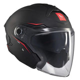 Casque jet avec visière solaire - COSMO Noir mat - LE PRATIQUE DU MOTARD