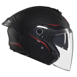 Casque jet avec visière solaire - COSMO Noir mat - LE PRATIQUE DU MOTARD