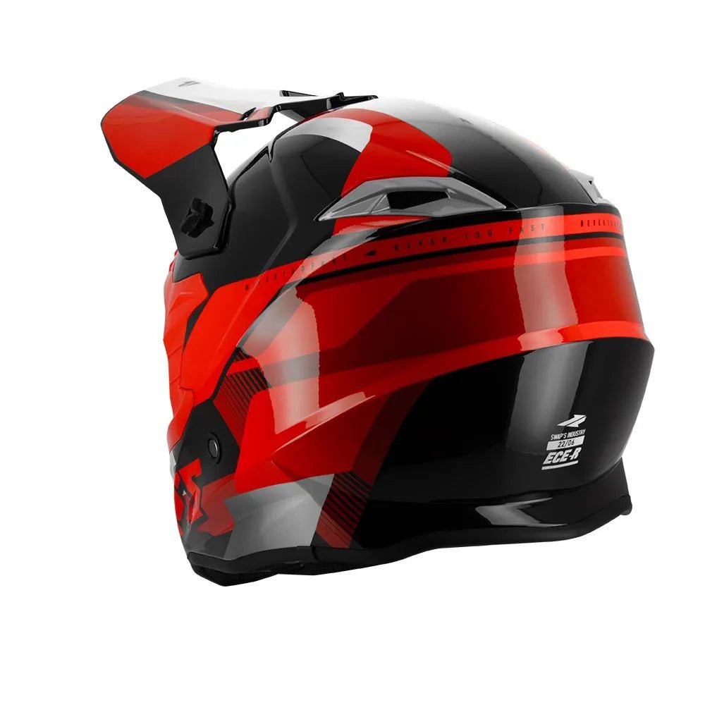 Casque moto cross homologuée - Rouge SWAPS S849 - LE PRATIQUE DU MOTARD