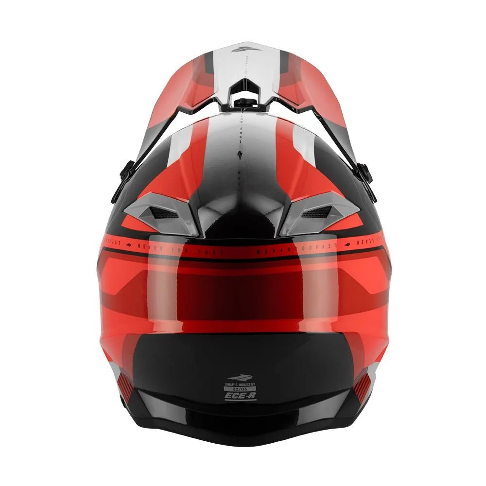 Casque moto cross homologuée - Rouge SWAPS S849 - LE PRATIQUE DU MOTARD