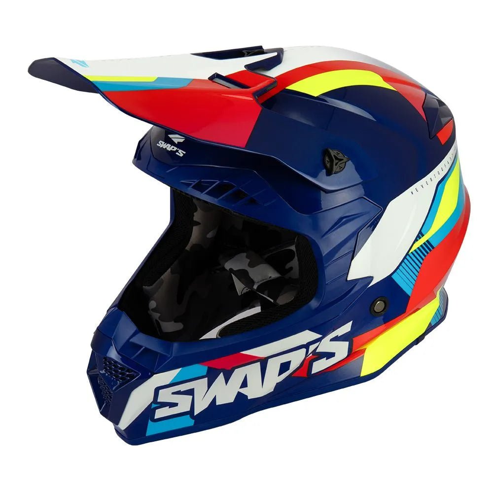 Casque cross bleu - 2FASTER 4FLASH - LE PRATIQUE DU MOTARD