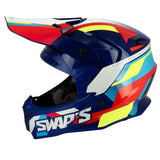 Casque cross bleu - 2FASTER 4FLASH - LE PRATIQUE DU MOTARD