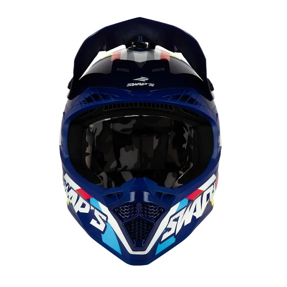 Casque cross bleu - 2FASTER 4FLASH - LE PRATIQUE DU MOTARD