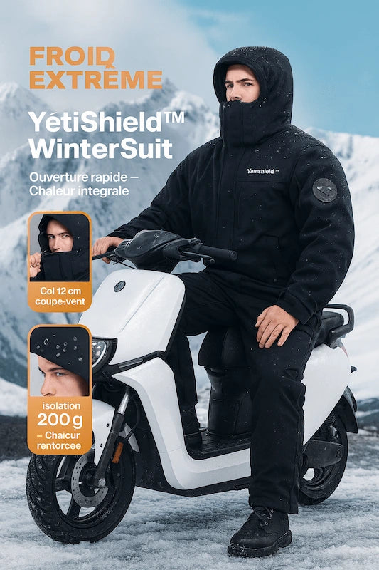 Combinaison moto hiver étanche & thermique 2-en-1 |  YETISHIELD™
