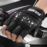 Gants Moto Mitaine Cuir | Coque Carbone 3D & Grip Pro - LE PRATIQUE DU MOTARD