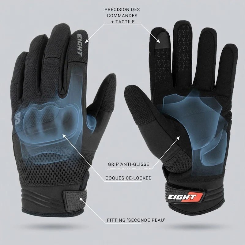 Gants Moto Mi - Saison Homologués étanche et respirant - SKINO™ - LE PRATIQUE DU MOTARD