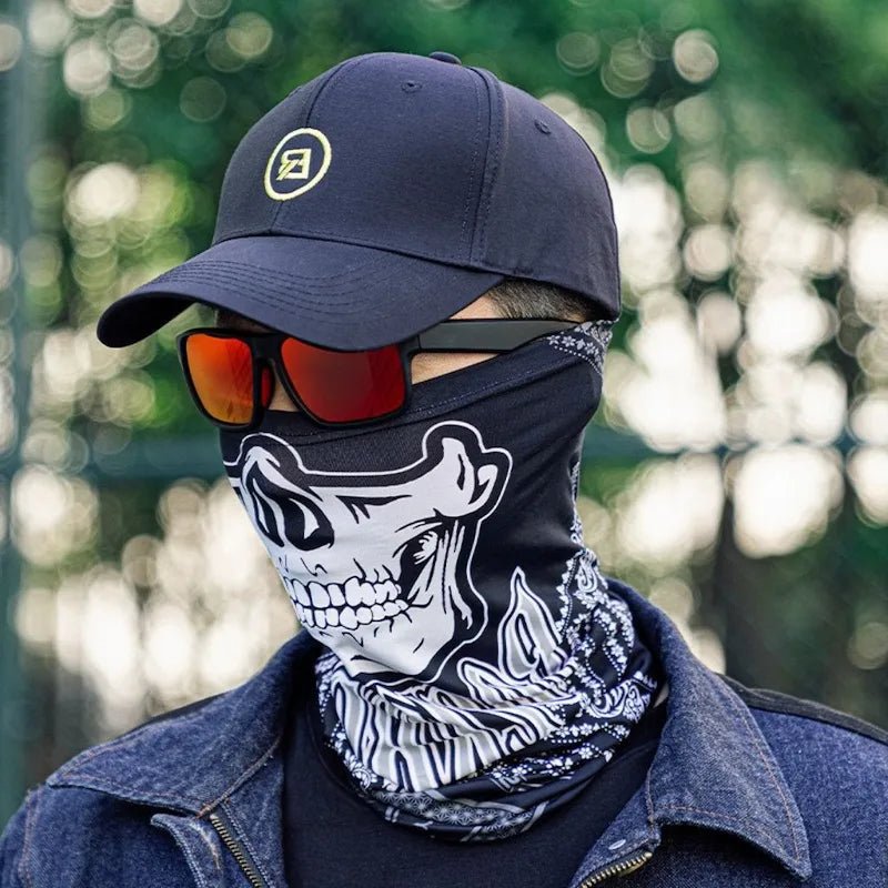 Cache cou moto été Anti UV ICE Silk - Skull Ride - LE PRATIQUE DU MOTARD