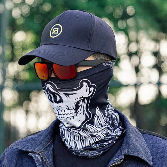 Cache cou moto été Anti UV ICE Silk - Skull Ride - LE PRATIQUE DU MOTARD