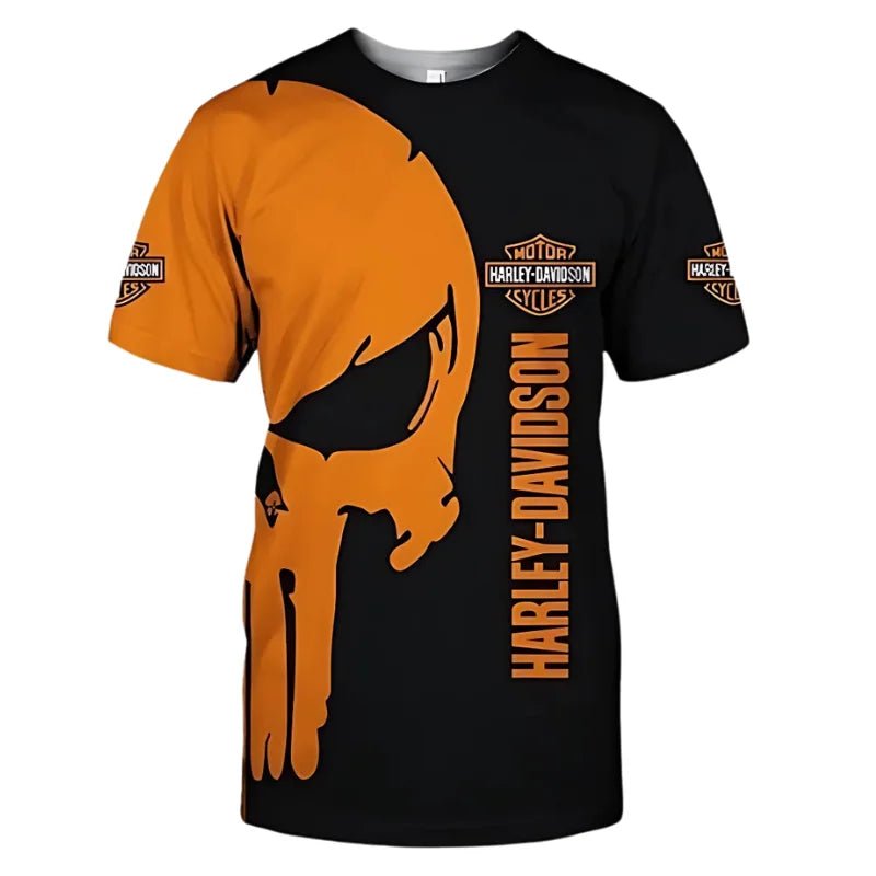 T-Shirt Harley Skull Punisher - LE PRATIQUE DU MOTARD